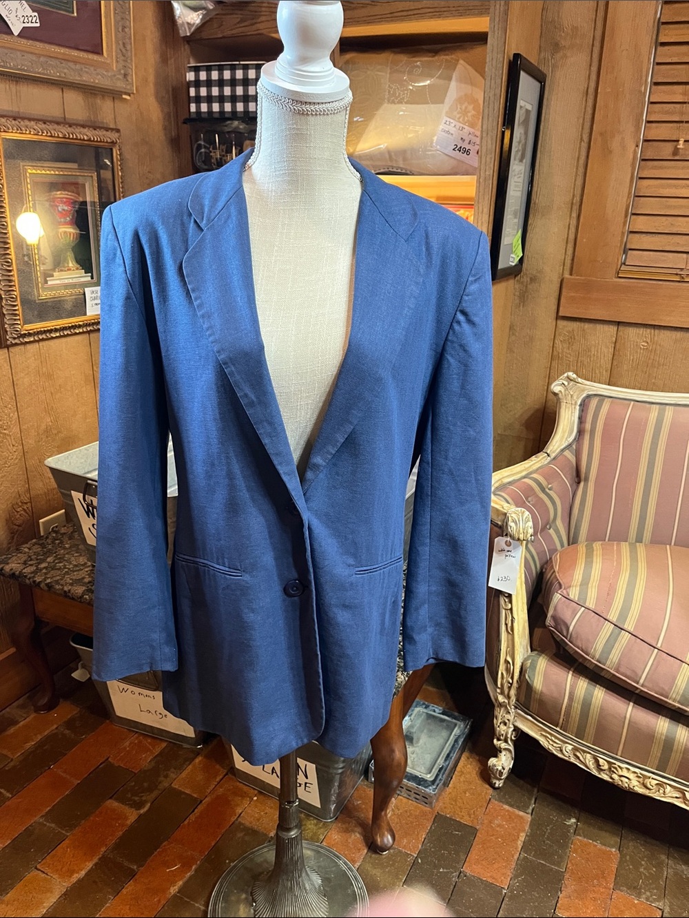 Paul Harris design women MEDIUM blue blazer 2499